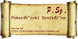 Pokoráczki Szultána névjegykártya